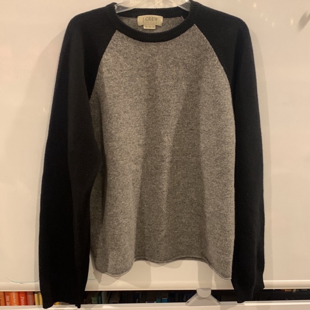 J CREW Long-Sleeve Crew Neck Color Block Sweater